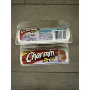 2 Vtg Charmin‎ To Go Toilet Paper 1-Ply Bath Tissue 55 Sheets Pull out Dispenser